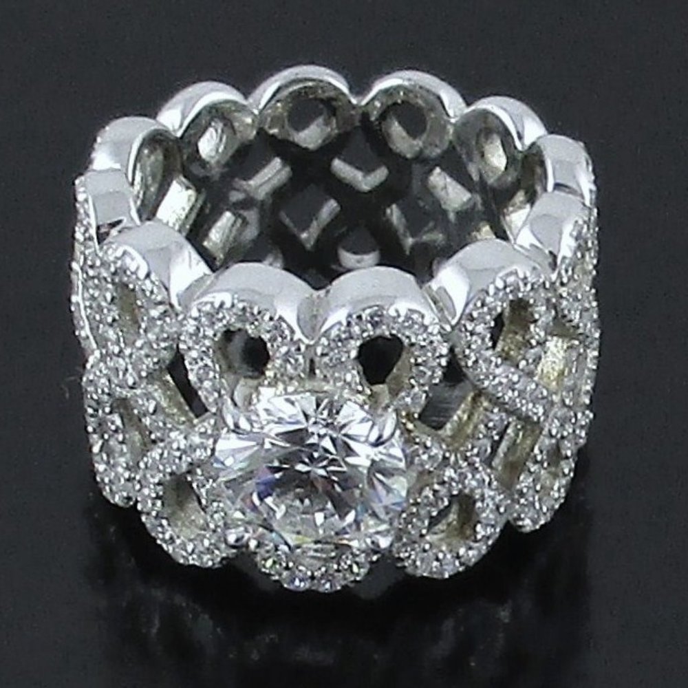 Jean Dousset Looping Design Band Ring - Picture 2 of 8